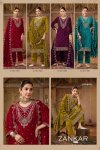 Zankar By Rangoon Makhmal Velvet Kurti With Bottom Dupatta 